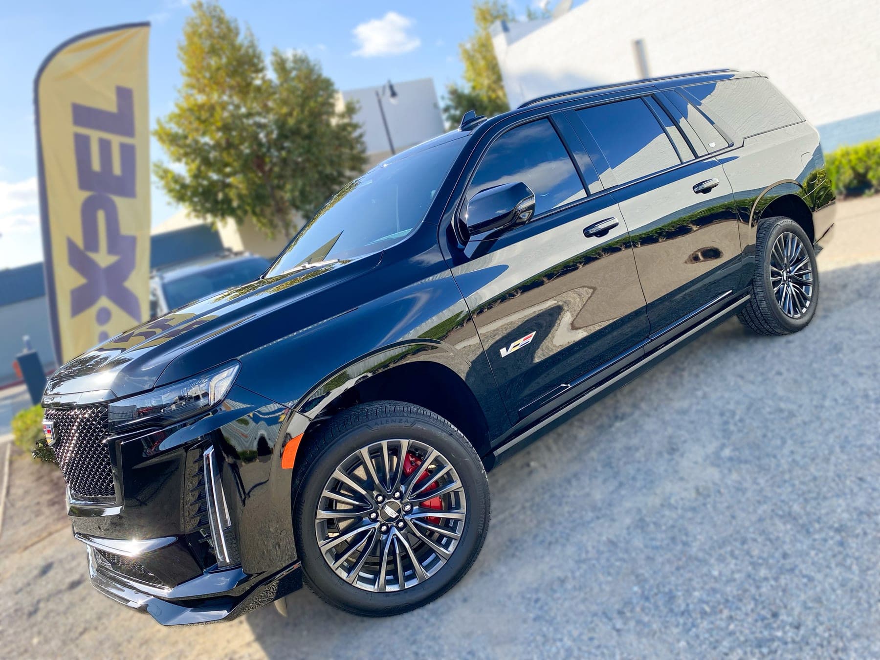 Cadillac Escalade V with window tint installed by OC House of Tint