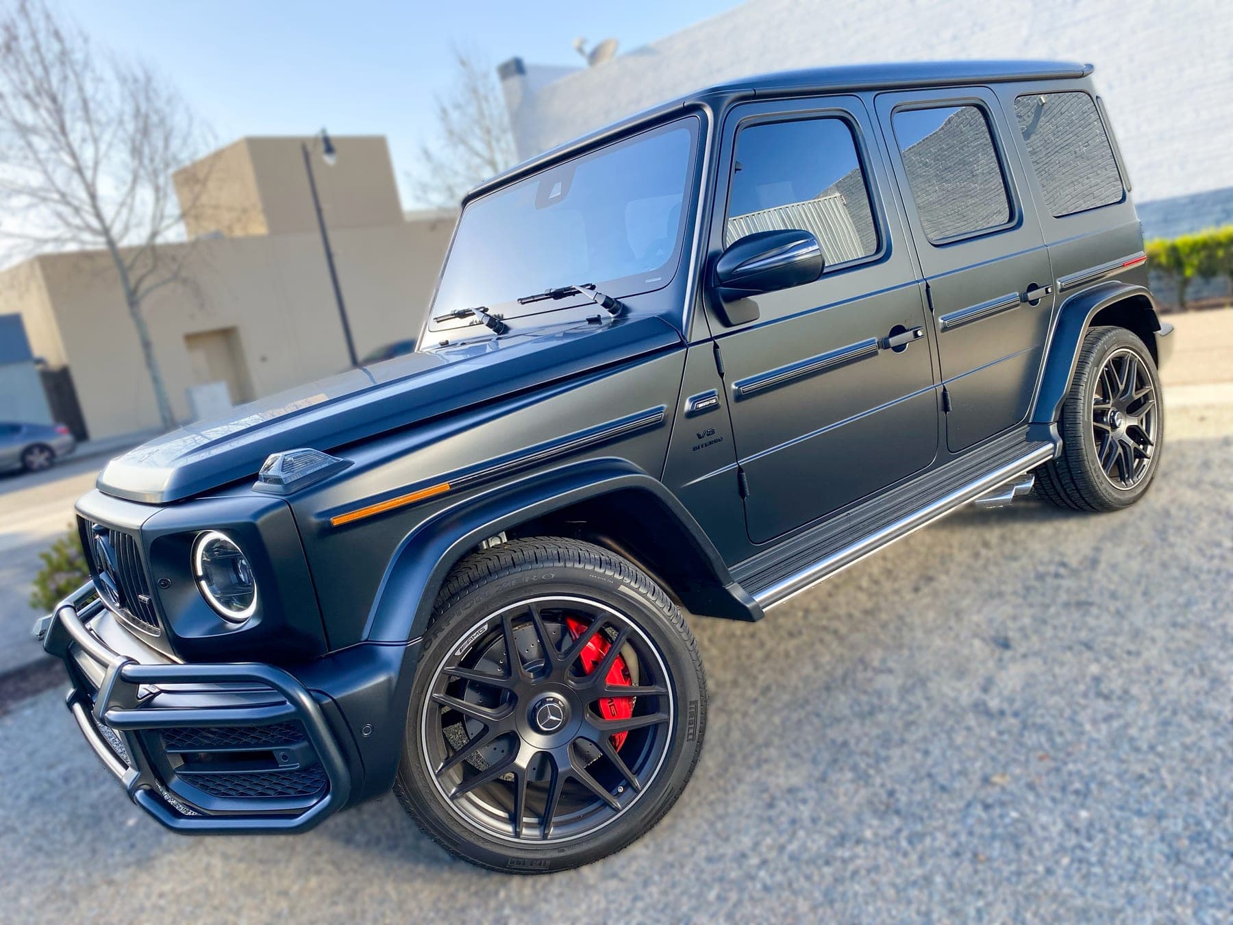 Gray Mercedes-AMG G63 with window tint installed by OC House of Tint