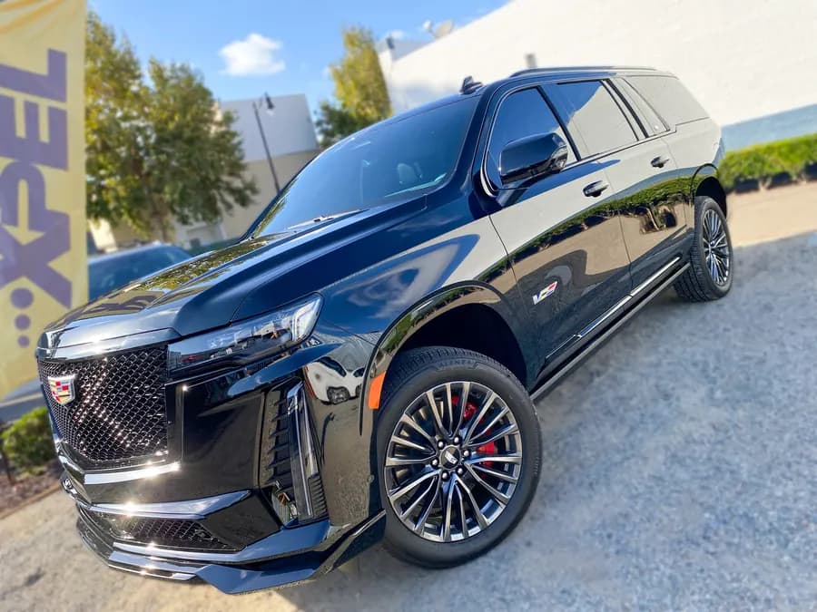 Cadillac Escalade V with ceramic window tint installed by OC House of Tint