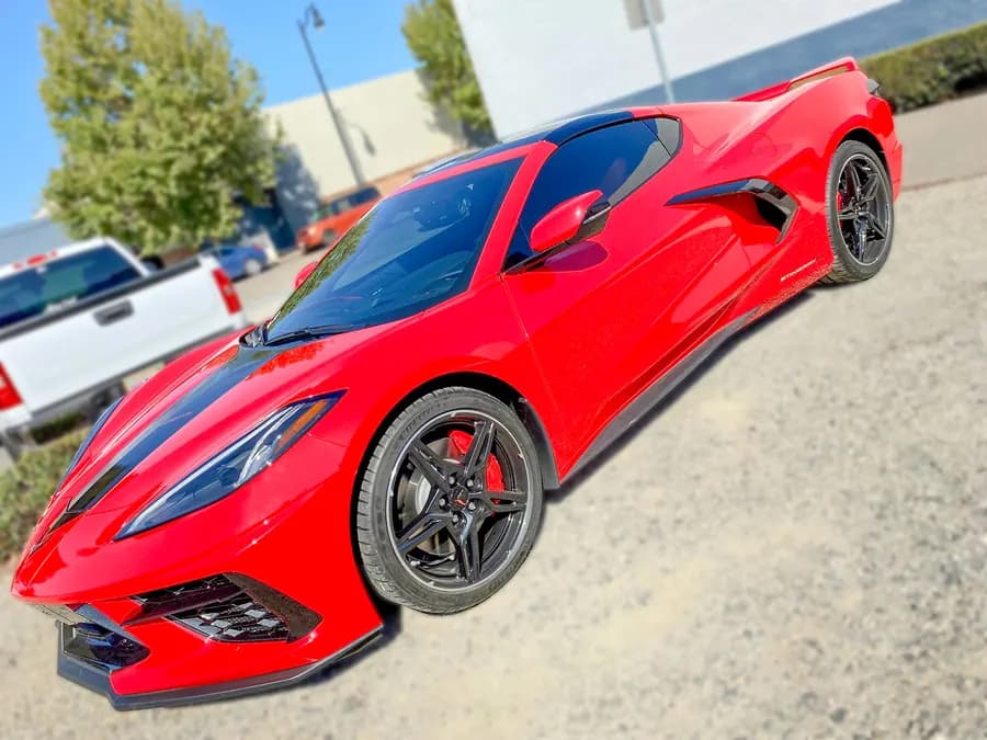 Chevrolet Corvette C8 with window tint installed by OC House of Tint
