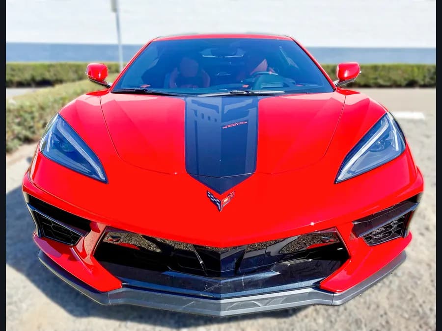 Chevrolet Corvette C8 windshield window tint installation example