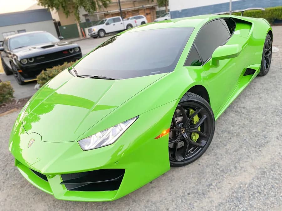 Lamborghini Huracan with window tint installed by OC House of Tint