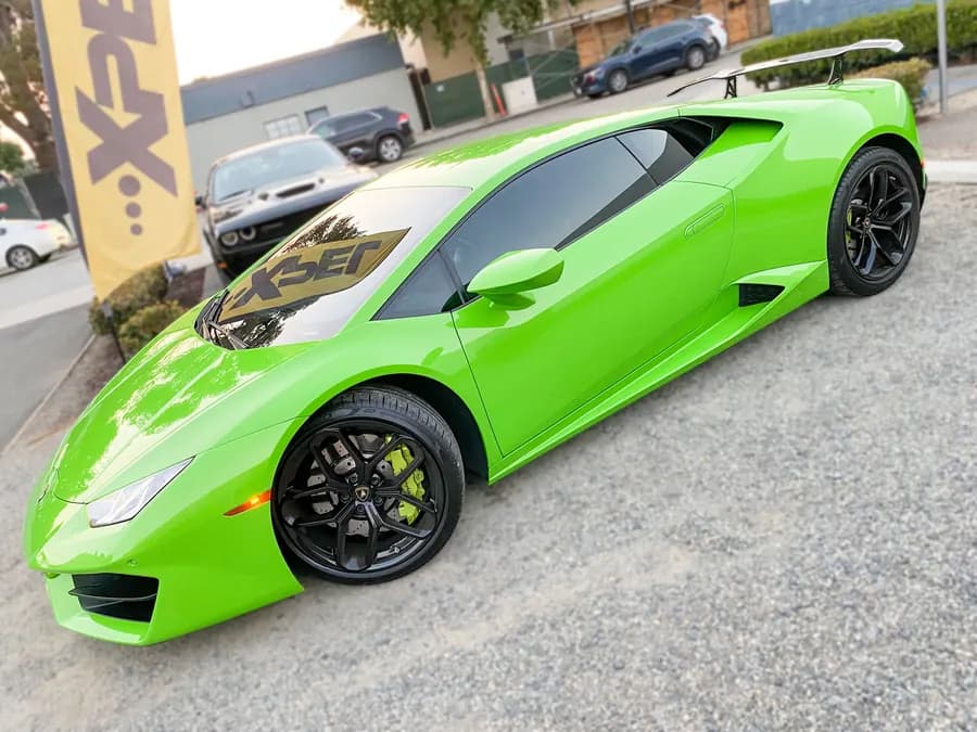 Lamborghini Huracan with window tint installed by OC House of Tint