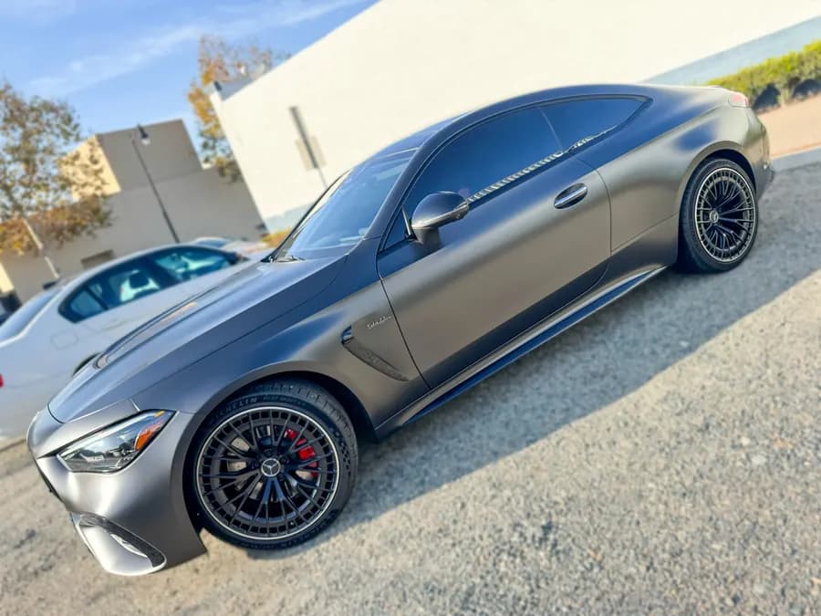 Mercedes-Benz AMG GT with ceramic window tint installed by OC House of Tint