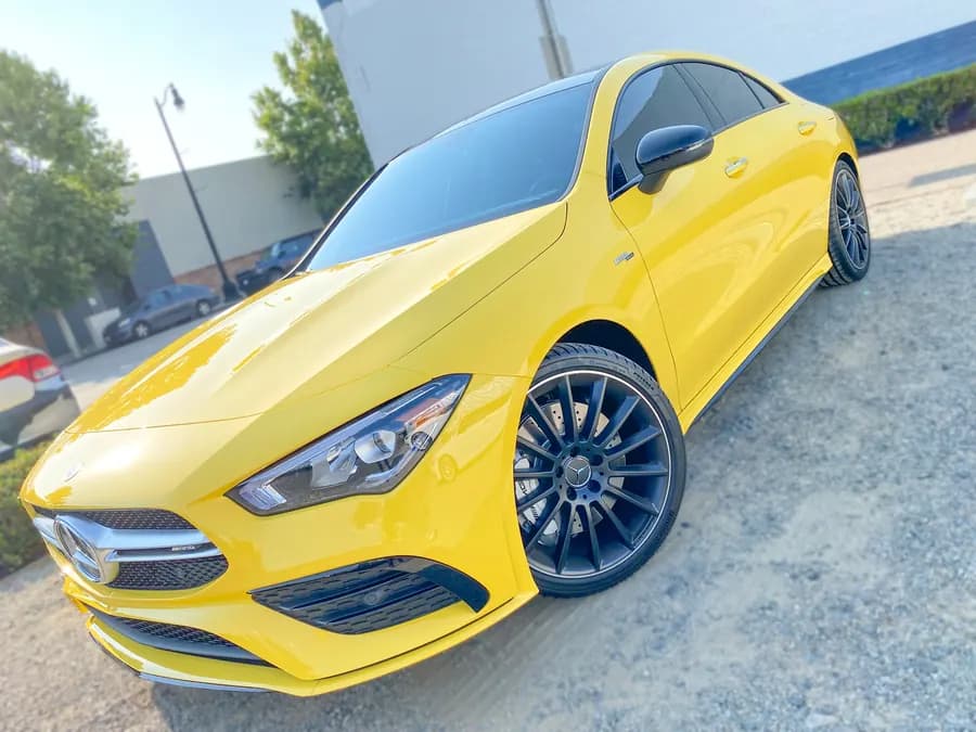 Mercedes-Benz CLA with window tint installed by OC House of Tint