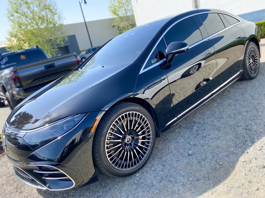 Mercedes-Benz EQS Sedan with window tint installed by OC House of Tint