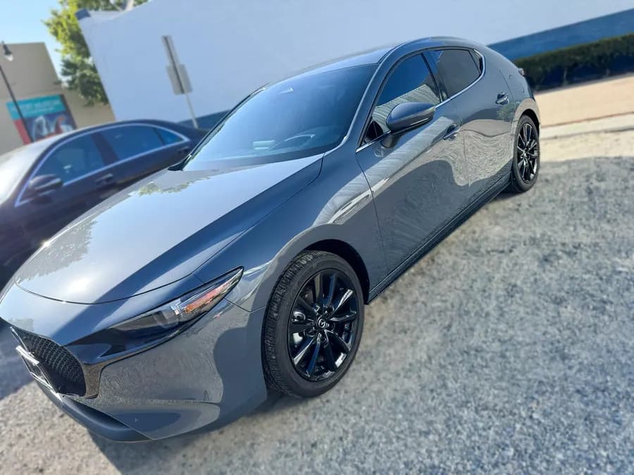 Gray Mazda 3 Hatchback with window tint at OC House of Tint