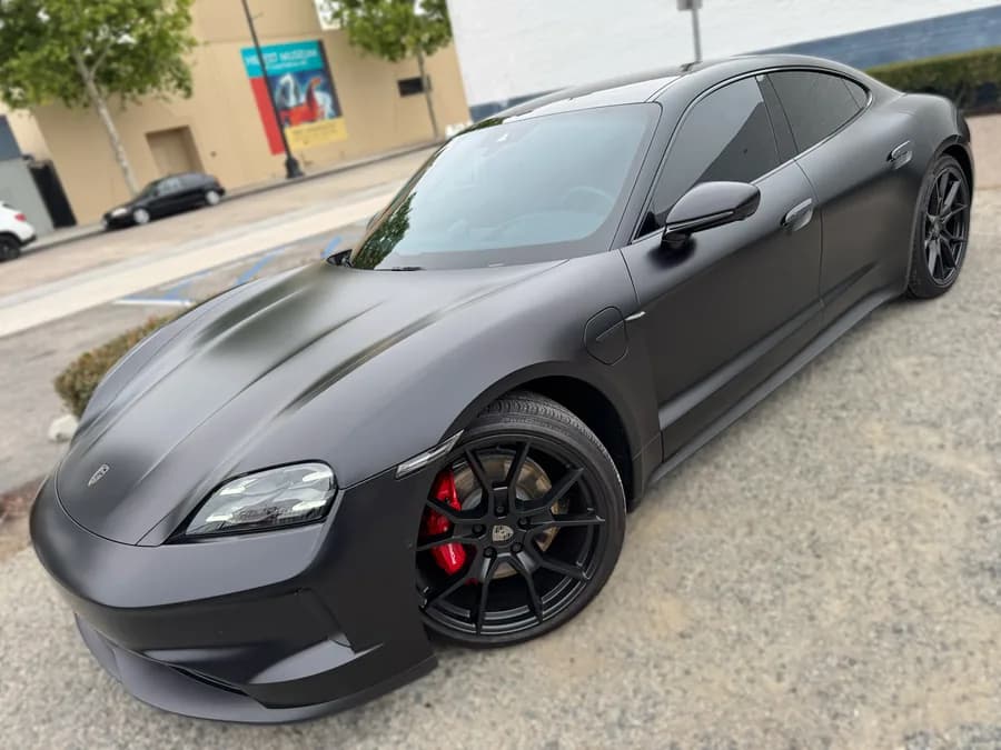 Porsche Taycan with window tint installed by OC House of Tint