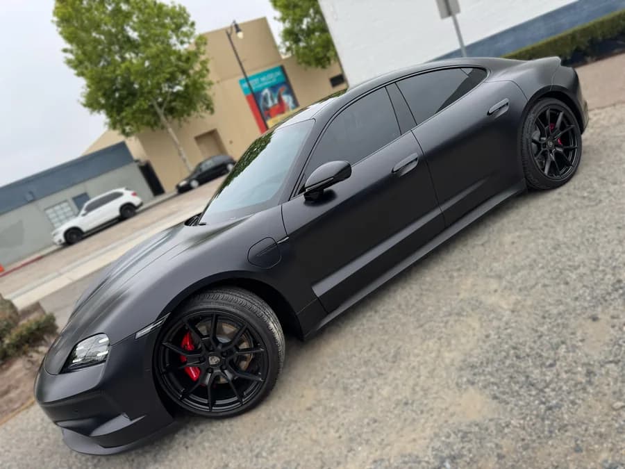 Porsche Taycan with window tint installed by OC House of Tint