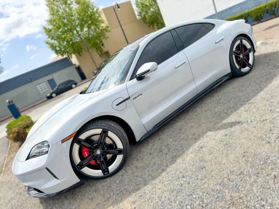Porsche Taycan with window tint installed by OC House of Tint