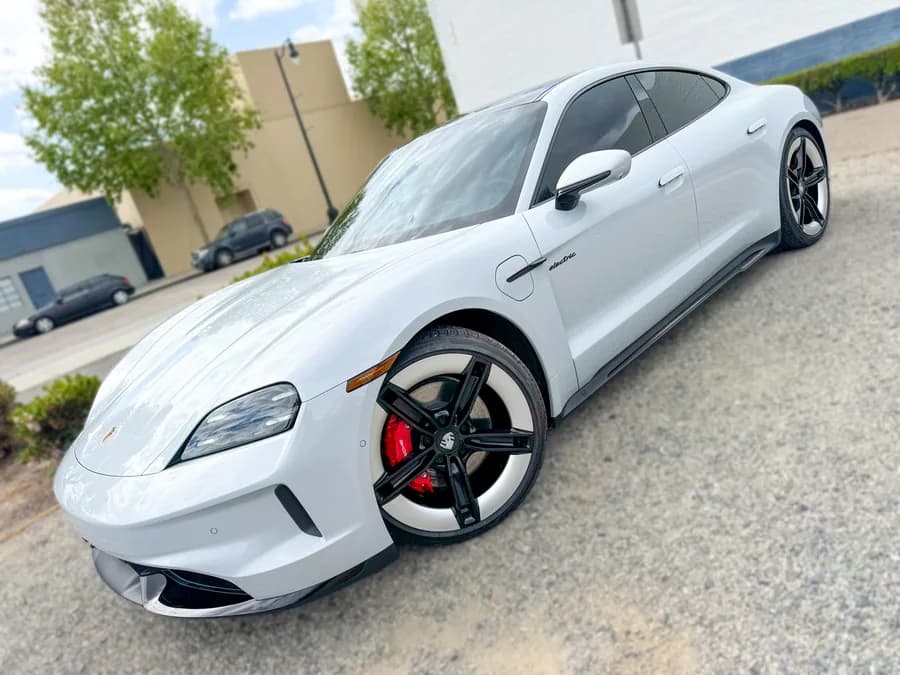 Porsche Taycan with window tint installed by OC House of Tint