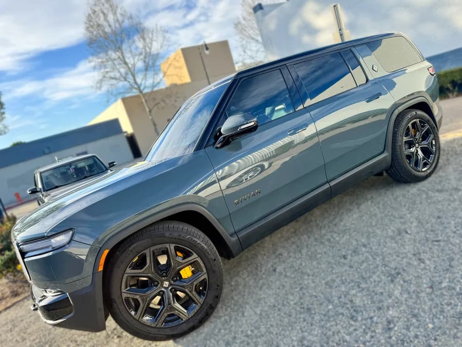 Rivian R1S with window tint installed by OC House of Tint