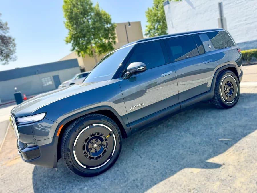 Rivian R1S with window tint installed by OC House of Tint
