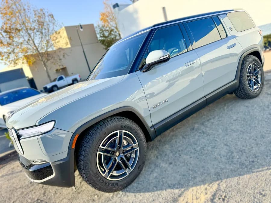 Rivian R1S with window tint installed by OC House of Tint