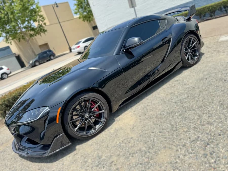 Toyota GR Supra with window tint installed by OC House of Tint
