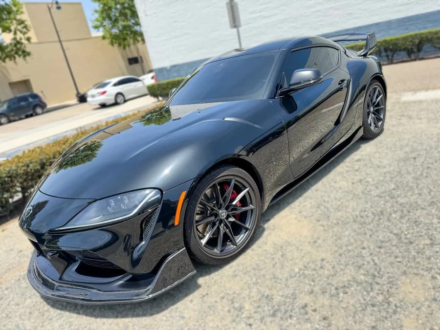 Toyota GR Supra with window tint installed by OC House of Tint