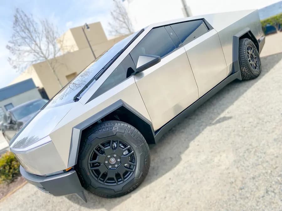 Tesla Cybertruck with ceramic window tint installed by OC House of Tint