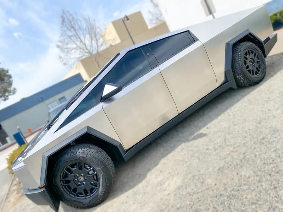 Tesla Cybertruck with ceramic window tint installed by OC House of Tint