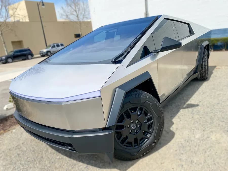 Tesla Cybertruck with ceramic window tint installed by OC House of Tint
