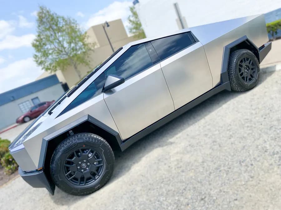 Tesla Cybertruck with ceramic window tint installed by OC House of Tint