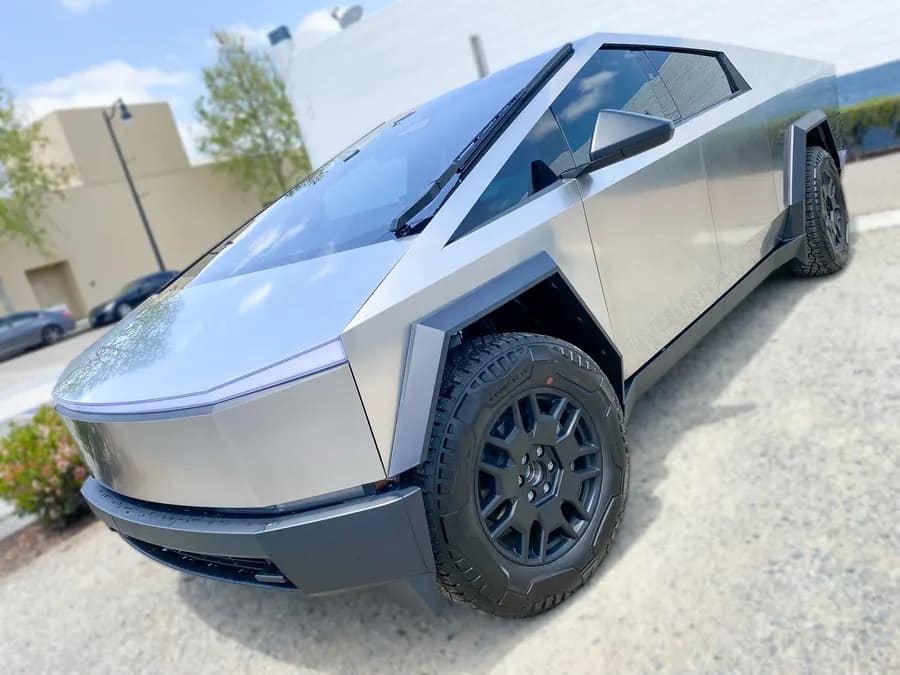 Tesla Cybertruck with window tint installed by OC House of Tint