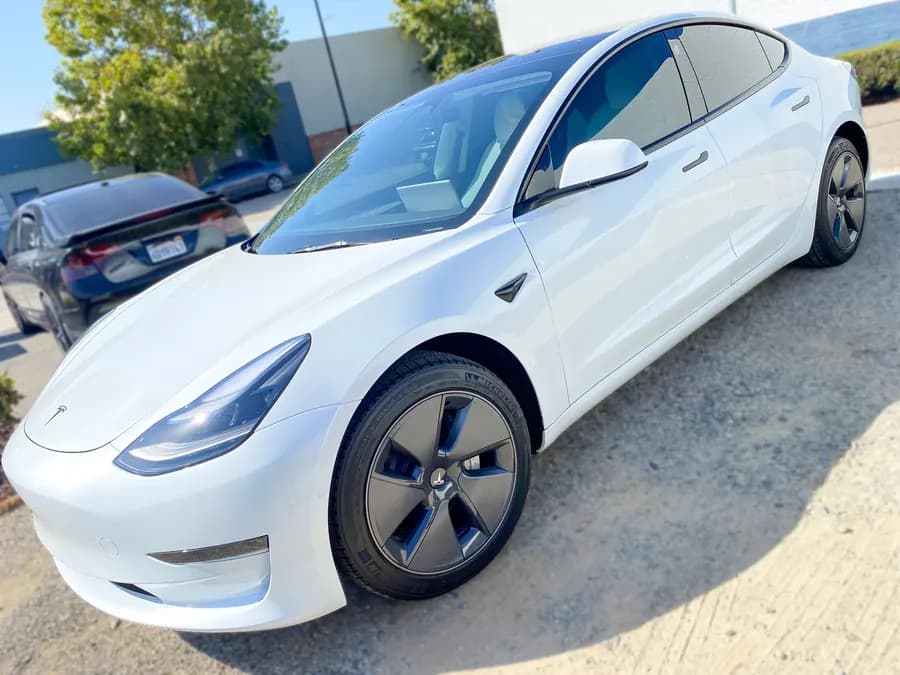 Tesla Model 3 with window tint installed by OC House of Tint
