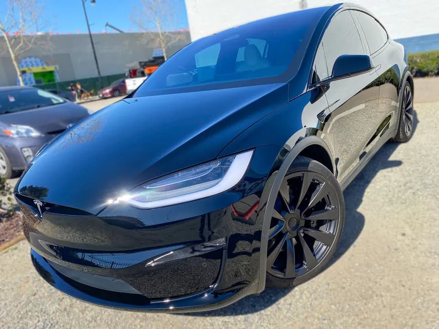 Tesla Model X with ceramic window tint installed by OC House of Tint