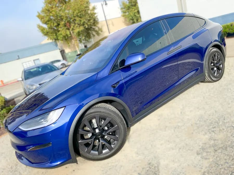 Tesla Model X with ceramic window tint installed by OC House of Tint