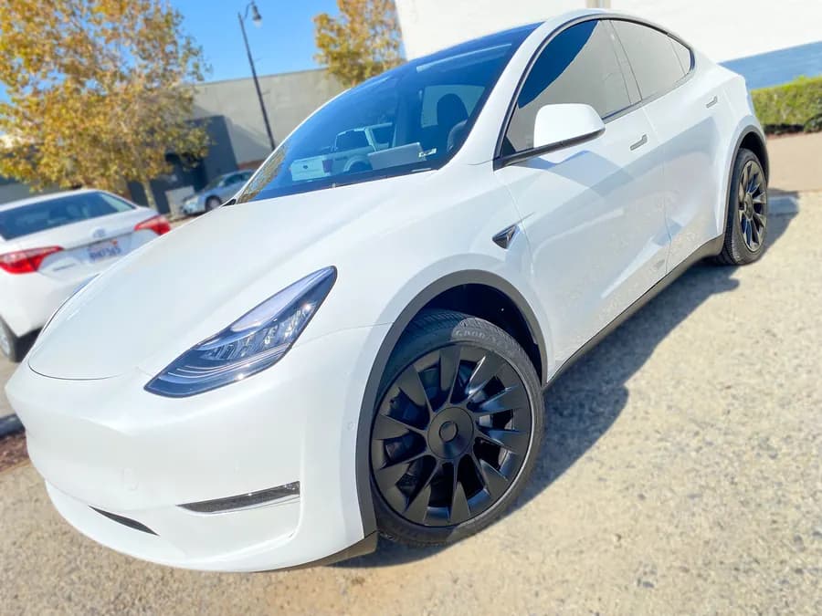 Tesla Model Y with window tint installed by OC House of Tint