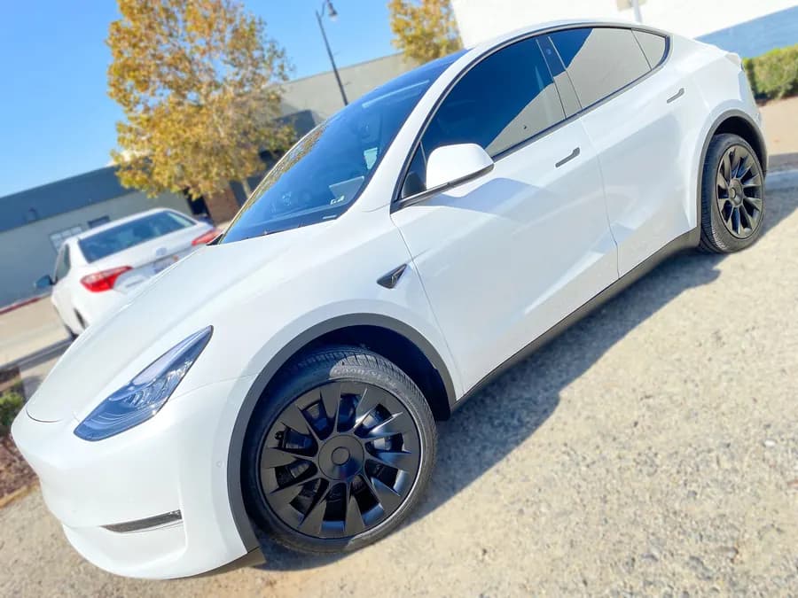 Tesla Model Y with window tint installed by OC House of Tint