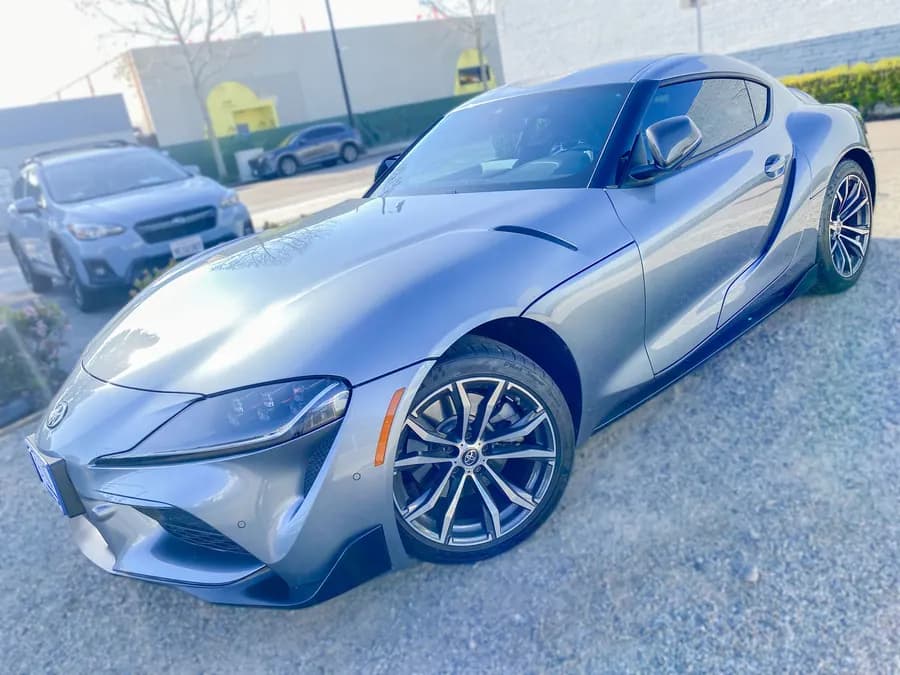 Toyota GR Supra with ceramic window tint installed by OC House of Tint
