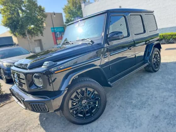 Gray Mercedes-Benz G-Class front three-quarter view at OC House of Tint