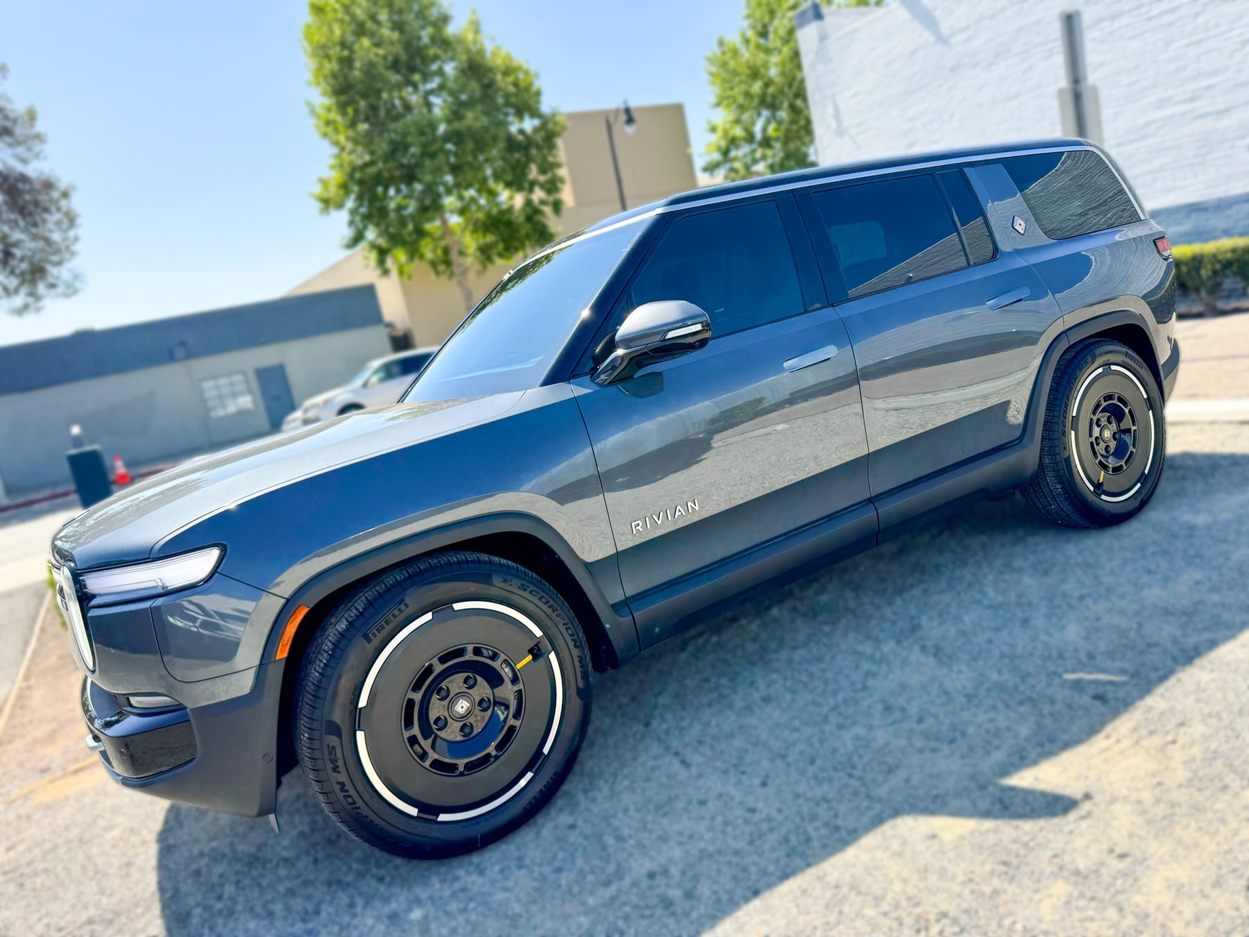 Rivian R1S front and rear side glass at OC House of Tint