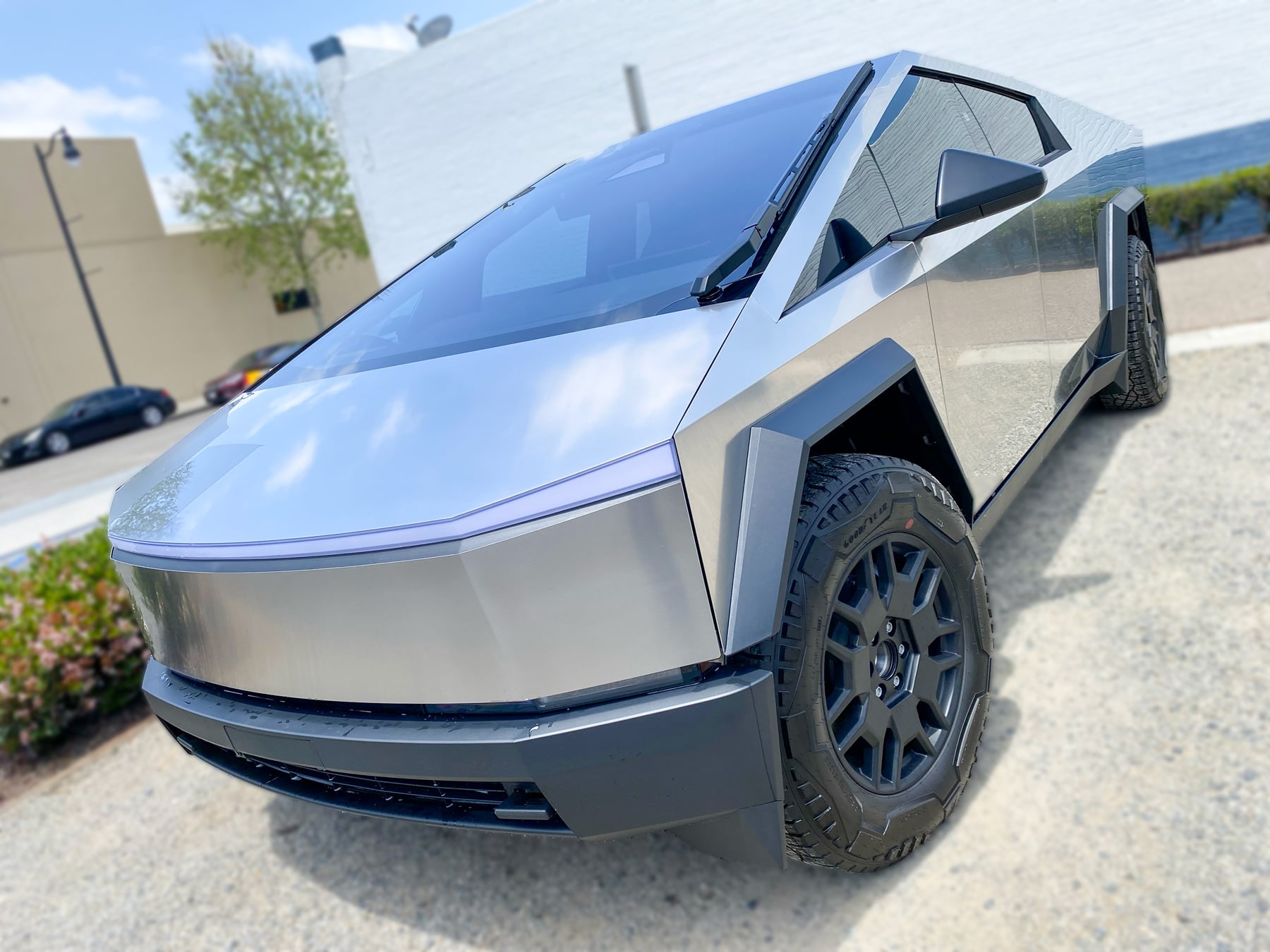 Tesla Cybertruck with ceramic window tint installed by OC House of Tint