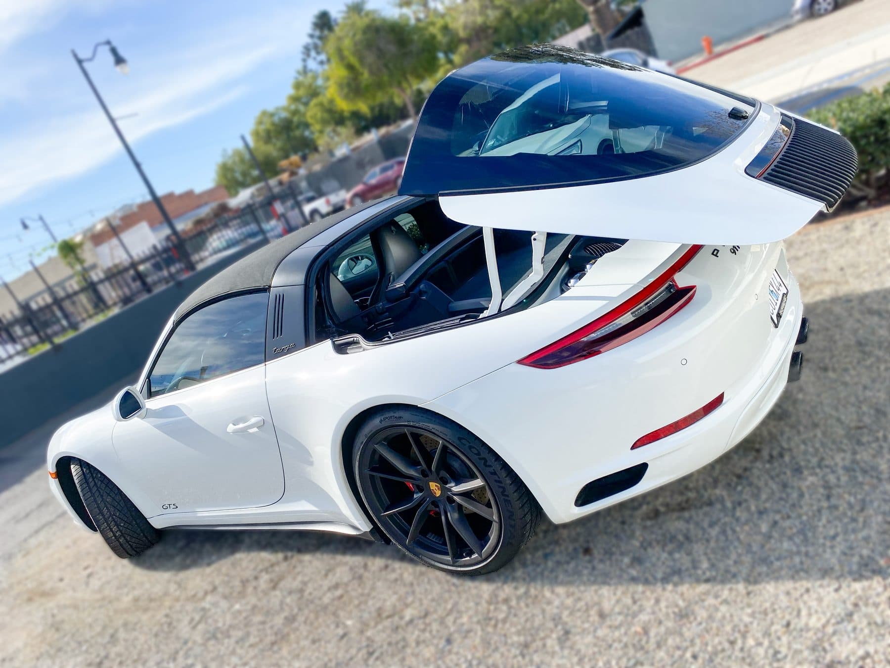 Porsche 911 Targa window tint installation in Orange County
